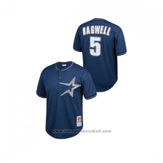 Maglia Baseball Bambino Houston Astros Jeff Bagwell Cooperstown Collection Mesh Batting Practice Blu