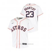 Maglia Baseball Bambino Houston Astros Michael Brantley Replica Primera Bianco