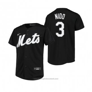 Maglia Baseball Bambino New York Mets Tomas Nido Replica Nero