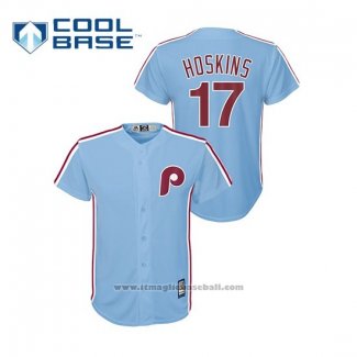 Maglia Baseball Bambino Philadelphia Phillies Rhys Hoskins Cool Base Alternato Blu