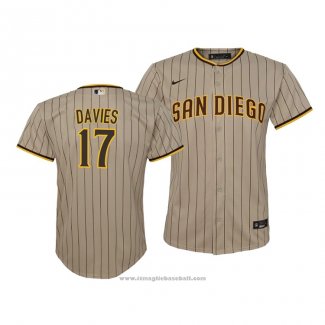 Maglia Baseball Bambino San Diego Padres Zach Davies Replica Cool Base Marrone