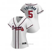 Maglia Baseball Donna Atlanta Braves Freddie Freeman 2020 Replica Home Bianco