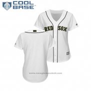 Maglia Baseball Donna Boston Red Sox 2018 Memorial Day Cool Base Bianco