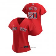 Maglia Baseball Donna Boston Red Sox Mookie Betts 2020 Replica Alternato Rosso
