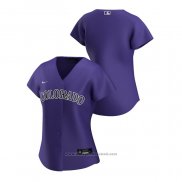 Maglia Baseball Donna Colorado Rockies Replica 2020 Alternato Viola