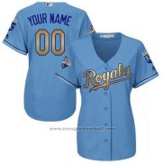 Maglia Baseball Donna Kansas City Royals Personalizzate 2018 Blu