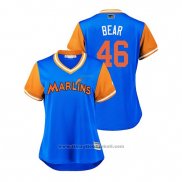 Maglia Baseball Donna Miami Marlins Kyle Barraclough 2018 LLWS Players Weekend Bear Blu