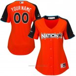 Maglia Baseball Donna National League 2017 All Star Personalizzate Arancione