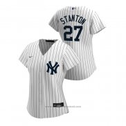 Maglia Baseball Donna New York Yankees Giancarlo Stanton 2020 Replica Home Bianco