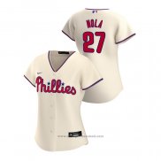 Maglia Baseball Donna Philadelphia Phillies Aaron Nola 2020 Replica Alternato Crema