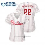 Maglia Baseball Donna Philadelphia Phillies Andrew Mccutchen Cool Base Home Bianco