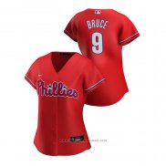 Maglia Baseball Donna Philadelphia Phillies Jay Bruce 2020 Replica Alternato Rosso