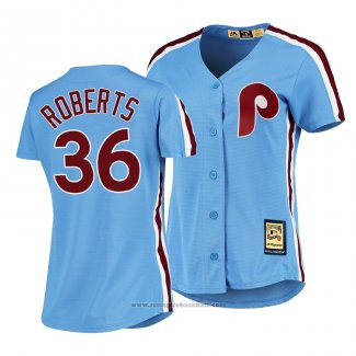 Maglia Baseball Donna Philadelphia Phillies Robin Roberts Cooperstown Collection Road Blu