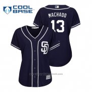 Maglia Baseball Donna San Diego Padres Manny Machado Cool Base Alternato Blu