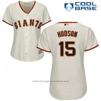 Maglia Baseball Donna San Francisco Giants San Francisco Tim Hudson Cool Base Crema