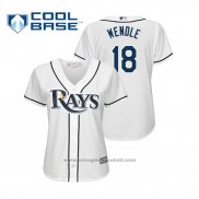 Maglia Baseball Donna Tampa Bay Rays Joey Wendle Cool Base Home 2019 Bianco