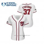 Maglia Baseball Donna Washington Nationals Stephen Strasburg 2019 Postseason Cool Base Bianco