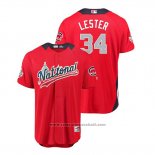 Maglia Baseball Uomo All Star Chicago Cubs Jon Lester 2018 Home Run Derby National League Rosso