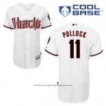 Maglia Baseball Uomo Arizona Diamondbacks 11 A.j. Pollock Home Bianco Cool Base