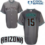 Maglia Baseball Uomo Arizona Diamondbacks 15 Phil Gosselin Cool Base Grigio