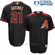 Maglia Baseball Uomo Arizona Diamondbacks 21 Zack Greinke Nero Cool Base