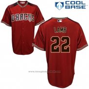 Maglia Baseball Uomo Arizona Diamondbacks 22 Jake Lamb Rosso 2017 Cool Base