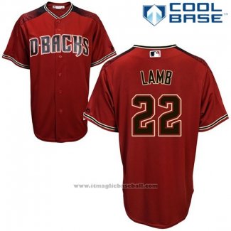 Maglia Baseball Uomo Arizona Diamondbacks 22 Jake Lamb Rosso 2017 Cool Base