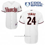 Maglia Baseball Uomo Arizona Diamondbacks 24 Yasmany Tomas Home Bianco Cool Base