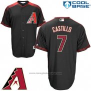 Maglia Baseball Uomo Arizona Diamondbacks 7 Welington Castillo Nero Cool Base