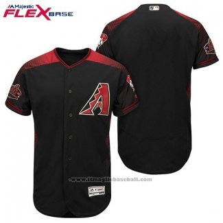 Maglia Baseball Uomo Arizona Diamondbacks Nero Rosso Alternato Flex Base