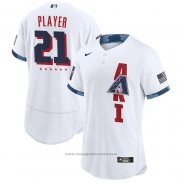 Maglia Baseball Uomo Arizona Diamondbacks Personalizzate 2021 All Star Autentico Bianco