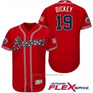 Maglia Baseball Uomo Atlanta Braves 19 R.A. Dickey Rosso 2017 All Star Flex Base