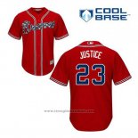 Maglia Baseball Uomo Atlanta Braves 23 David Justice Rosso Alternato Cool Base