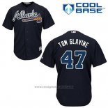 Maglia Baseball Uomo Atlanta Braves 47 Tom Glavine Blu Alternato Cool Base