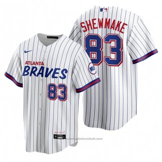 Maglia Baseball Uomo Atlanta Braves Braden Shewmake Replica 2021 City Connect Bianco