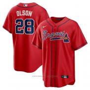 Maglia Baseball Uomo Atlanta Braves Matt Olson Alternato Replica Rosso