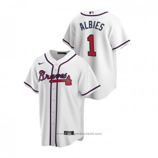 Maglia Baseball Uomo Atlanta Braves Ozzie Albies 2020 Replica Home Bianco