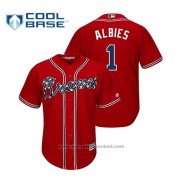 Maglia Baseball Uomo Atlanta Braves Ozzie Albies Cool Base Alternato Rosso