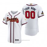 Maglia Baseball Uomo Atlanta Braves Personalizzate 2022 Gold Program Autentico Bianco