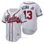 Maglia Baseball Uomo Atlanta Braves Ronald Acuna Jr. Autentico Alternato 2020 Rosso