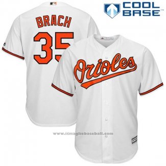 Maglia Baseball Uomo Baltimore Orioles 35 Brad Brach Bianco Cool Base