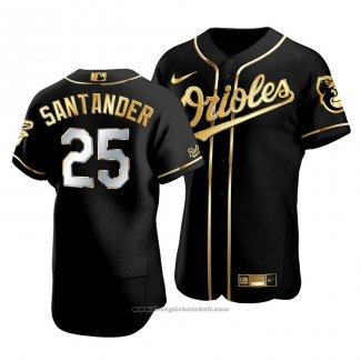 Maglia Baseball Uomo Baltimore Orioles Anthony Santander Golden Edition Autentico Nero