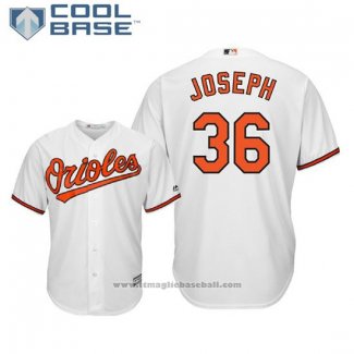 Maglia Baseball Uomo Baltimore Orioles Caleb Joseph Cool Base Home Bianco