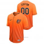 Maglia Baseball Uomo Baltimore Orioles Personalizzate Fade Authentic Arancione