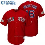 Maglia Baseball Uomo Boston Red Sox 2017 Postseason 16 Andrew Benintendi Rosso Cool Base