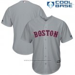 Maglia Baseball Uomo Boston Red Sox 2017 Stelle e Strisce Grigio Cool Base