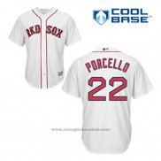 Maglia Baseball Uomo Boston Red Sox 22 Rick Porcello Bianco Home Cool Base