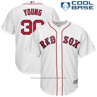 Maglia Baseball Uomo Boston Red Sox 30 Chris Young Bianco Cool Base