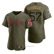 Maglia Baseball Uomo Boston Red Sox Eduardo Rodriguez Camouflage Digitale Verde 2021 Salute To Service