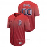 Maglia Baseball Uomo Boston Red Sox Personalizzate Fade Authentic Rosso
